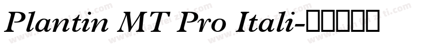 Plantin MT Pro Itali字体转换